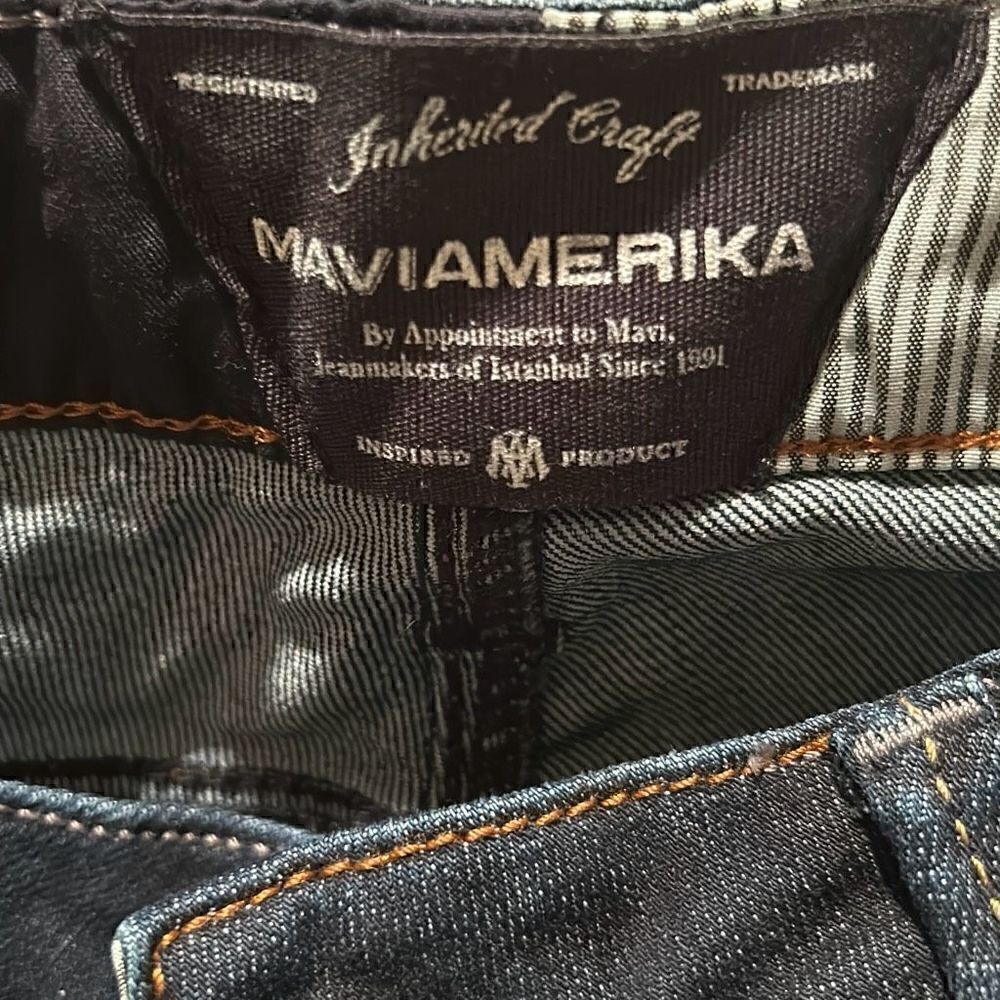 Mavi Olivia Womens Size 27 Denim Blue Jeans Low Rise Straight Leg Dark Wash NWT - Picture 3 of 8
